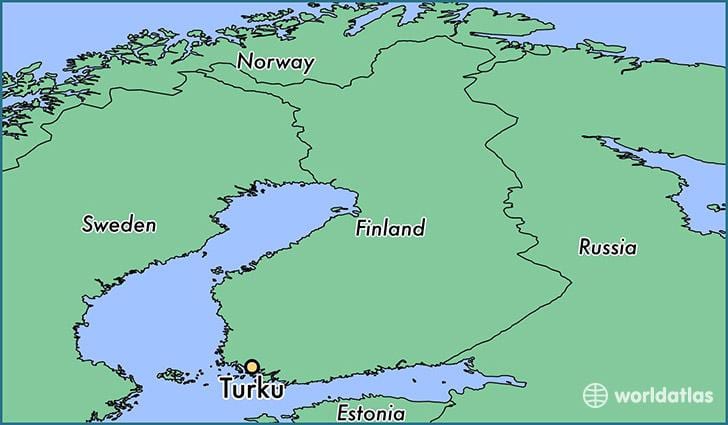 Карта Турку Финляндия
