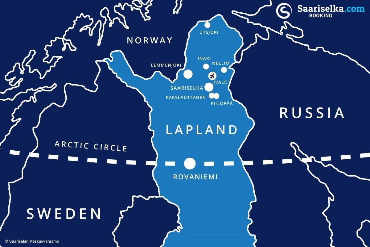 карте саариселки, Финляндия