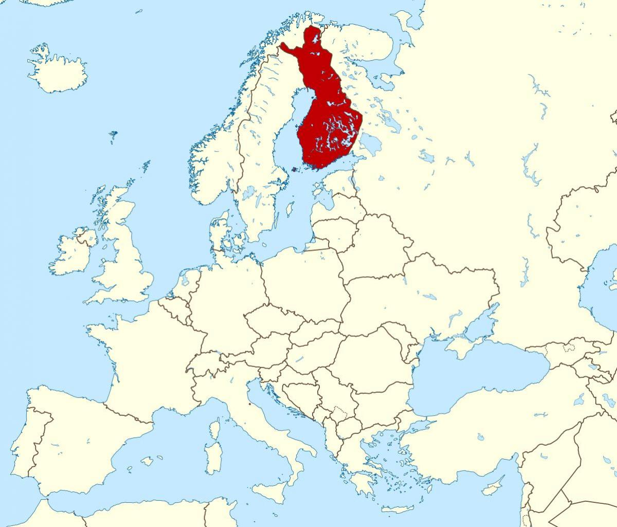 карта мира, показывающая Финляндии