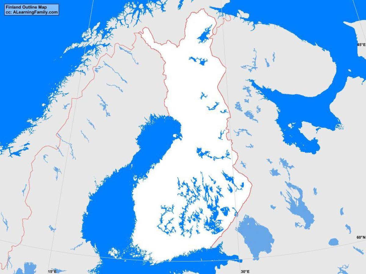 Карта Финляндии контур