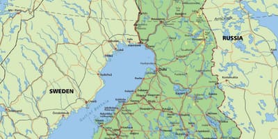 Карта Полярный круг Финляндия