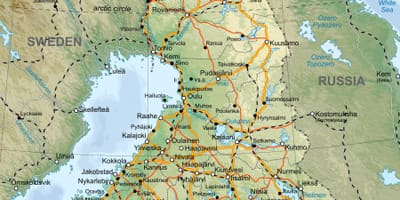 Финляндия на карте мира