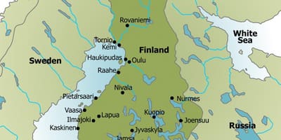 Карта кемпингов Финляндии